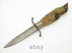 Vintage A. W. Walker and Son Austria Deer Hoof Fixed Blade Dagger Knife