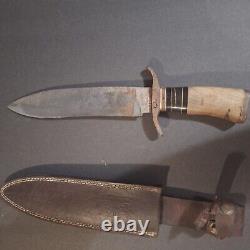 Vintage AC Michaels Hunting Knife With Custom Sheath