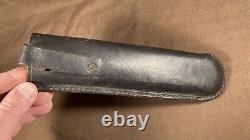 Vintage / Antique Hunting Knife with Leather Sheath Germany Stag Handle Rare