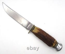 Vintage Anton Wingen Jr Othello Hunting Knife Stag Handle Solingen Germany