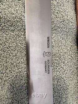 Vintage Anton Wingen Jr. Solingen Germany 18 Bowie Knife Massive Sambar Stag