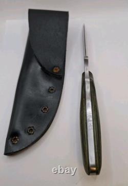 Vintage Anza USA 01 Fixed Blade Knife With Sheath Near Mint