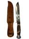 Vintage B. Svoboda Solingen Germany Bowie Knife Stag Handle + Leather Sheath