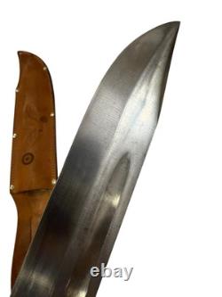 Vintage B. Svoboda Solingen Germany Bowie Knife Stag Handle + Leather Sheath