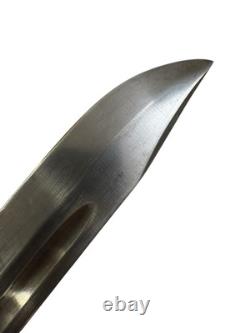 Vintage B. Svoboda Solingen Germany Bowie Knife Stag Handle + Leather Sheath
