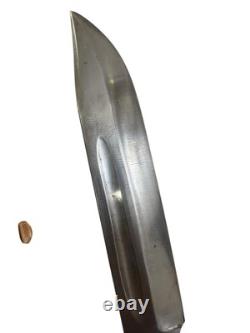 Vintage B. Svoboda Solingen Germany Bowie Knife Stag Handle + Leather Sheath