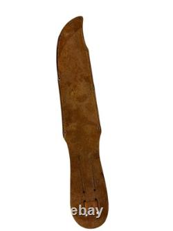 Vintage B. Svoboda Solingen Germany Bowie Knife Stag Handle + Leather Sheath