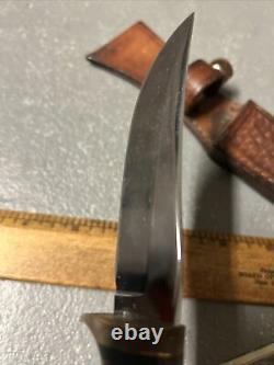 Vintage BROWNING Fixed Blade Knife Model 40181 With Sheath Sportsman Hunting USA