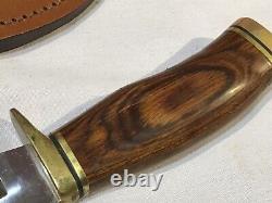 Vintage BUCK KNIVES 192 USA Fixed Blade Knife Vanguard Hunting with Leather Sheath