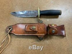 Vintage Bianchi Nighthawk survival knife withe leather sheath