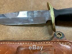 Vintage Bianchi Nighthawk survival knife withe leather sheath