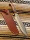 Vintage Blackjack Shining Mountains Bowie Hunting Survival Knife WithLeather Case