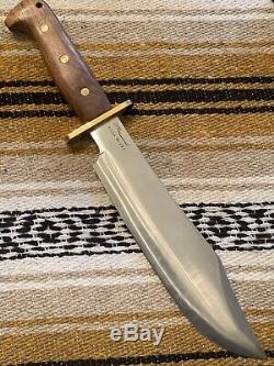 Vintage Blackjack Shining Mountains Bowie Hunting Survival Knife WithLeather Case