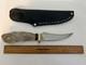 Vintage Bowie Knife Signed And Feathers Engraved With Silver Buffalo Nickel