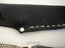 Vintage Bowie Knife Signed And Feathers Engraved With Silver Buffalo Nickel