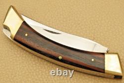 Vintage Browning Japan 503 Three-Blade Lockback Folding Knife with Sheath Unused