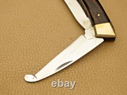 Vintage Browning Japan 503 Three-Blade Lockback Folding Knife with Sheath Unused
