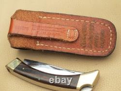 Vintage Browning Japan 503 Three-Blade Lockback Folding Knife with Sheath Unused