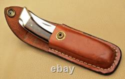 Vintage Browning Japan 503 Three-Blade Lockback Folding Knife with Sheath Unused