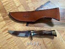 Vintage Browning Knives Model 4018 Sportsman's Hunting Knife with Sheath Nice