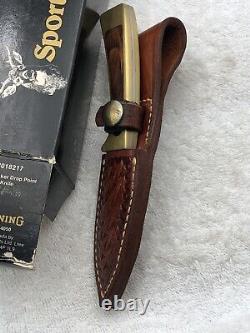 Vintage Browning Sportsman #3018217 Tracker Drop Point Hunting Knife Made In USA