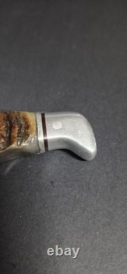 Vintage Buck 105 Pathfinder Hunting Knife Ram Horn Handle 1972-86