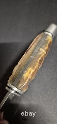 Vintage Buck 105 Pathfinder Hunting Knife Ram Horn Handle 1972-86