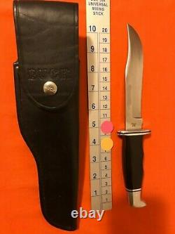 Vintage Buck 119 Knife With Sheath Three Line 1972-1986 USA