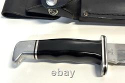 Vintage Buck 120 General Fixed Blade Hunting Knife With Leather Sheath