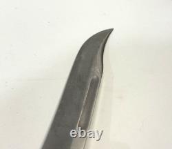 Vintage Buck 120 General Fixed Blade Hunting Knife With Leather Sheath