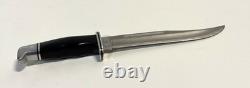 Vintage Buck 120 General Fixed Blade Hunting Knife With Leather Sheath