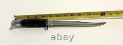Vintage Buck 120 General Fixed Blade Hunting Knife With Leather Sheath