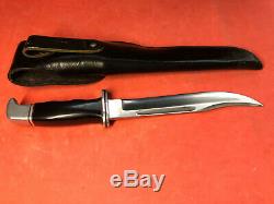 Vintage Buck 120 General Knife 2 Liner Blade Pre 1972 Flat Leather Sheath Clean