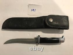 Vintage Buck 121 Fixed Blade Hunting/ Fishing Knife 1972-86 USA w Sheath