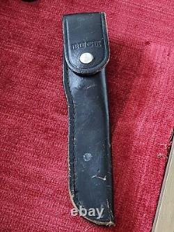 Vintage Buck 121 Fixed Blade Knife With Sheath 3 Liner