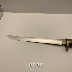 Vintage Buck 127 Knife Fixed 9 Blade Antler Handle With Sheath