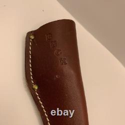 Vintage Buck 127 Knife Fixed 9 Blade Antler Handle With Sheath