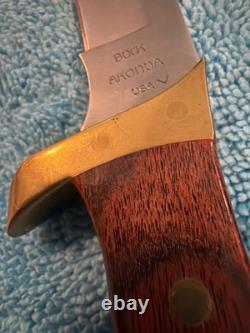 Vintage Buck Akonua USA Fixed Blade Knife with Buck Sheath
