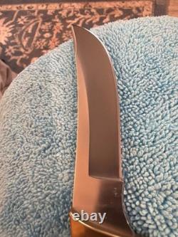 Vintage Buck Akonua USA Fixed Blade Knife with Buck Sheath