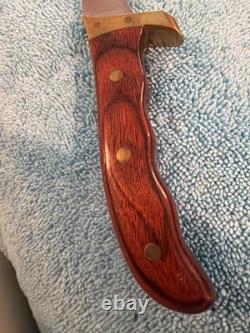 Vintage Buck Akonua USA Fixed Blade Knife with Buck Sheath
