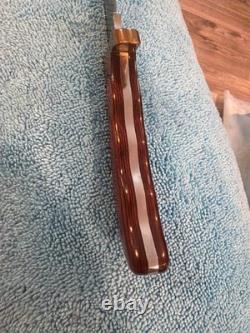 Vintage Buck Akonua USA Fixed Blade Knife with Buck Sheath