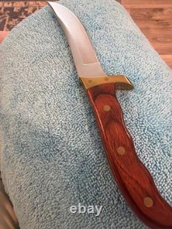 Vintage Buck Akonua USA Fixed Blade Knife with Buck Sheath