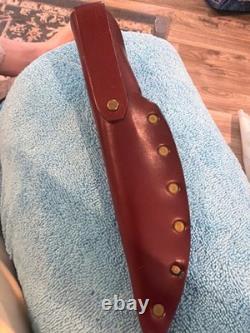 Vintage Buck Akonua USA Fixed Blade Knife with Buck Sheath
