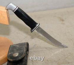 Vintage Buck model 118 made in USA hunting fixed blade knife original sheath