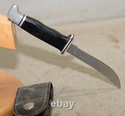 Vintage Buck model 118 made in USA hunting fixed blade knife original sheath
