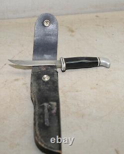 Vintage Buck model 118 made in USA hunting fixed blade knife original sheath