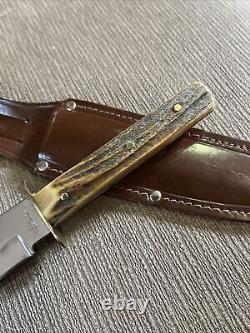 Vintage C. C. C. Original Bowie, Solingen Ger, Stag, Sheath