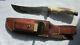 Vintage C. R. SIGMAN WV made 10 hunting knife, solid stag handle rare