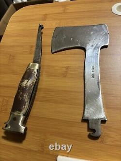 Vintage CASE XX HATCHET Combo RARE Very Nice no Knife 1930s 1940s USA Bone Hunt