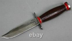 Vintage CRAFTSMAN USA Fixed Blade Hunting Knife Leather Wrapped Handle